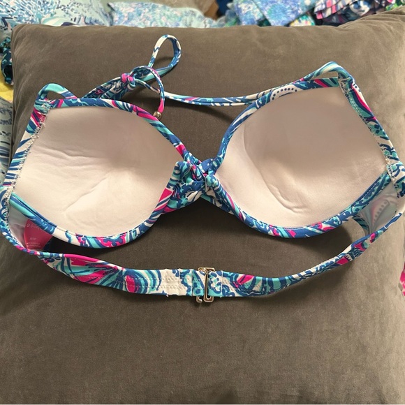 Lilly Pulitzer Target Collection Bikini Top Halter My Fans Shells Size Medium - Picture 5 of 8
